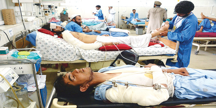  المصابون الأفغان من جراء التفجير الانتحاري في جلال أباد