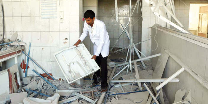   أحد المستشفيات الرئيسية في اليمن تتعرض للتدمير والقصف المتعمد من قبل الميليشيا الانقلابية