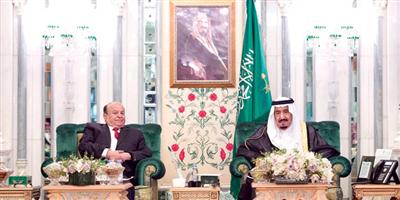 خادم الحرمين يستقبل الرئيس اليمني في قصر الصفا بمكة المكرمة 