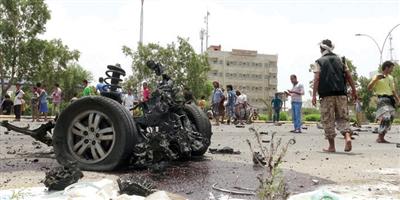 انفجار سيارة مفخخة يستهدف عربات عسكرية للتحالف بعدن 
