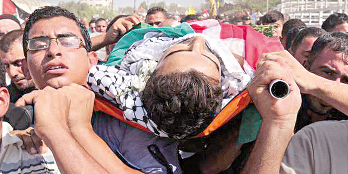  تشييع جنازة فلسطيني قتله الاحتلال الصهيوني