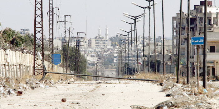  أجزاء من مدينة حمص المهدمة جراء قصف النظام عليها