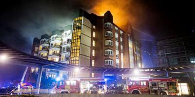 قتلى ومصابون إثر حريق هائل بمستشفى في ألمانيا 