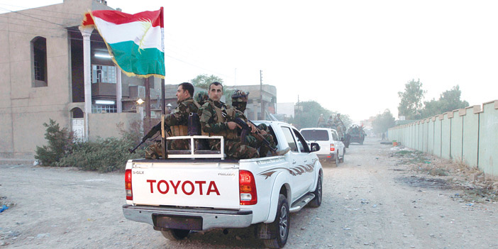  قوات البشمركة الكردية قرب الموصل