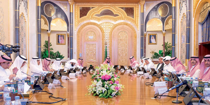 الأمير محمد بن سلمان خلال ترؤسه المجلس