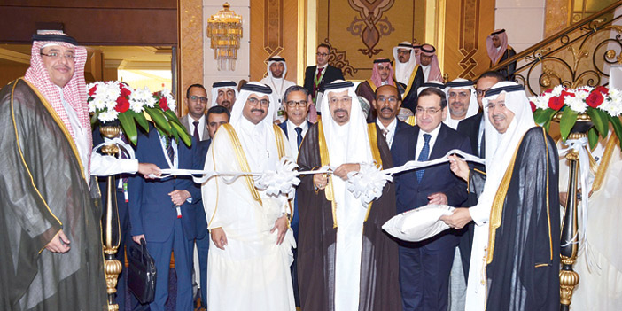  الفالح خلال افتتاح أمس المؤتمر العربي الدولي الـ»14» للثروة المعدنية