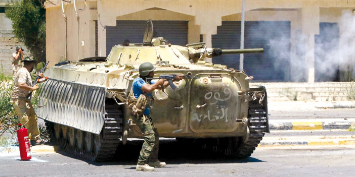  قوات الحكومة الليبية أثناء مواجهة داعش في سرت