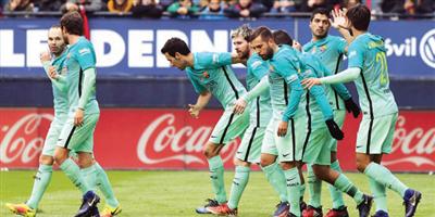 برشلونة يكسر صمود أوساسونا ويعود لطريق الانتصارات 