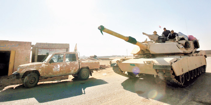  الجيش العراقي يتمركز في إحدى نواحي الموصل