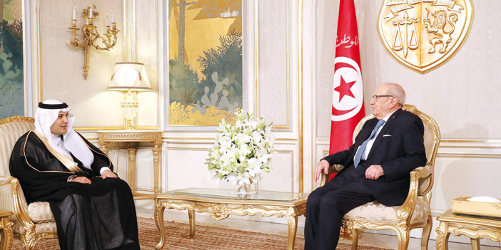  الرئيس التونسي خلال استقباله وزير الثقافة والإعلام
