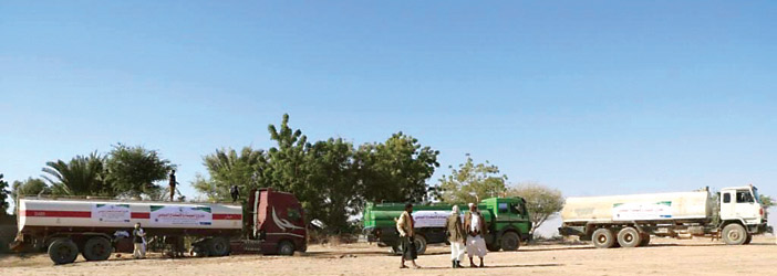  لقطات من تدشين مركز الملك سلمان للإغاثة مشروع المياه لصحراء حضرموت