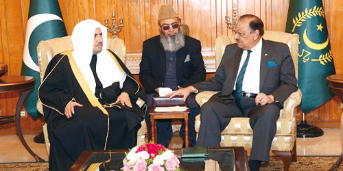  الرئيس الباكستاني يستقبل معالي الأمين العام لرابطة العالم الإسلامي