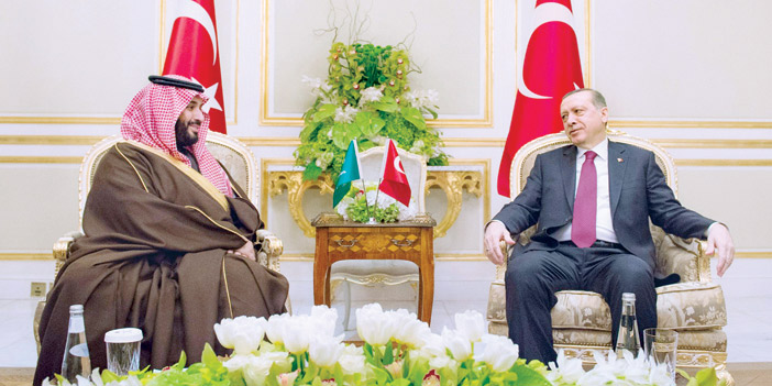  لقطات من مباحثات ولي ولي العهد مع الرئيس التركي