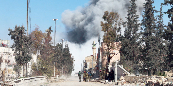  قوات سوريا الديمقراطية (قسد) يشتبكون مع عناصر مسلحة في مدينة الباب
