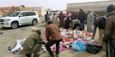 بلدية طريف تصادر 3 أطنان مواد غذائية فاسدة 