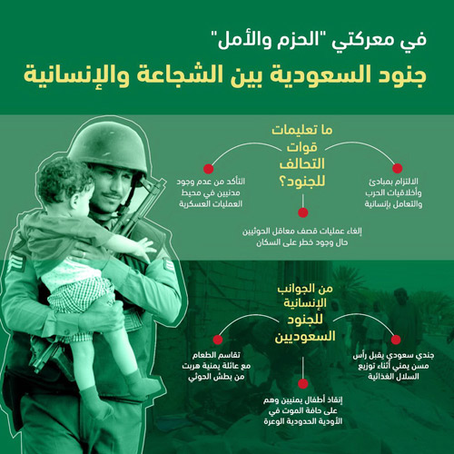 الجندي السعودي.. شجاعة ومبادئ إنسانية 