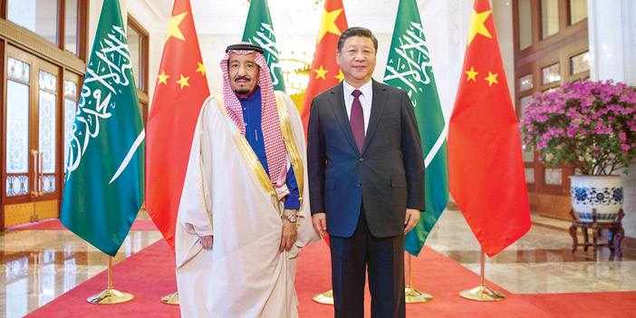  خادم الحرمين والرئيس الصيني لحظة عزف السلام الملكي السعودي