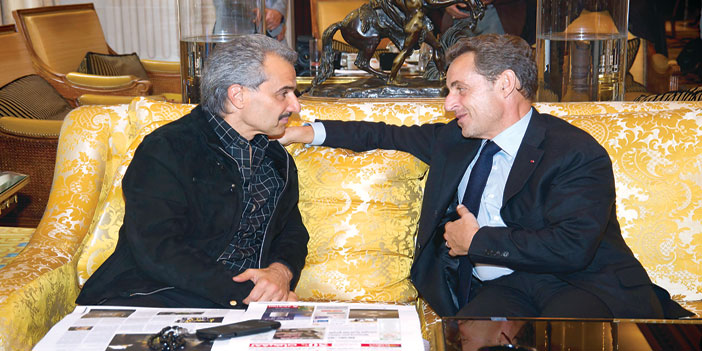  الأمير الوليد بن طلال مع نيكولا ساركوزي