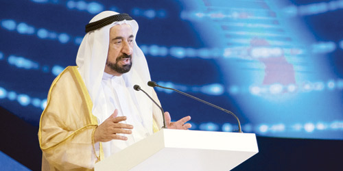  الشيخ سلطان القاسمي يلقي كلمته في الافتتاح