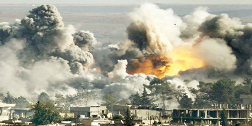  حجم القصف العنيف الذي تتعرض له مدينة الموصل
