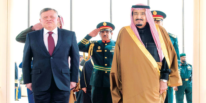  خادم الحرمين والملك عبدالله الثاني في لقاء سابق
