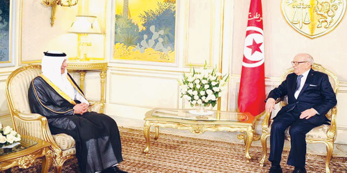  الرئيس التونسي خلال لقائه وزير الخارجية