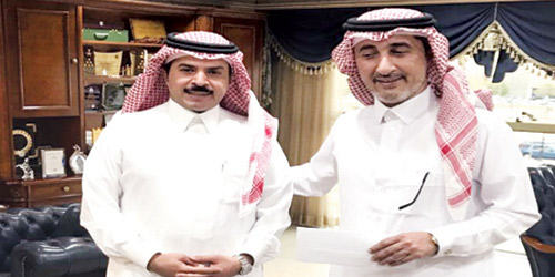  فهد العجلان مع رئيس الرياض السويلم