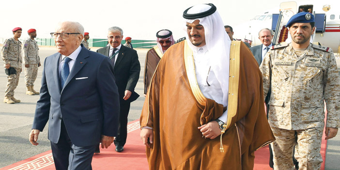 رئيس الجمهورية التونسية يصل إلى الرياض 