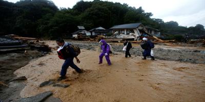 إجلاء الآلاف بوسط وشمال شرق اليابان بسبب الأمطار الغزيرة 