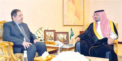 أمير منطقة الحدود الشمالية استعرض مع السفير العراقي العلاقات الثنائية وتسهيلات الحجاج العراقيين 