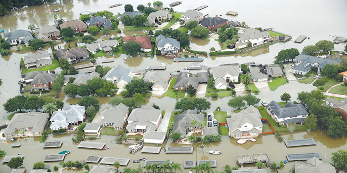  منازل أغرقتها فيضانات إعصار هارفي في هيوستن