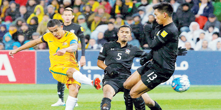 انتصار صعب لأستراليا على تايلاند يلقي بكرة التأهل للمونديال في ملعب الأخضر 