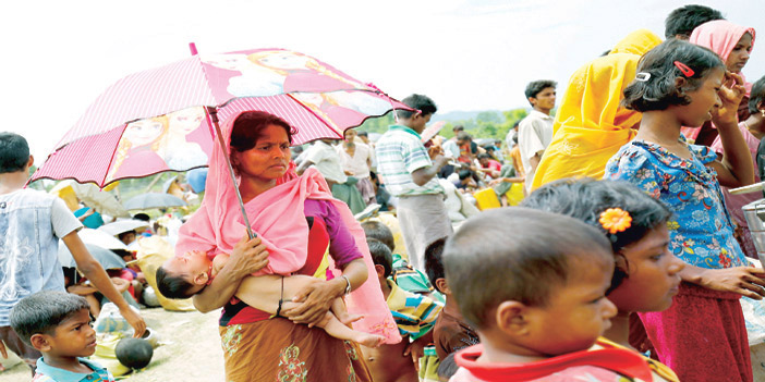  وضع مأساوي لمسلمي الروهينغا على الحدود مع بنغلاديش