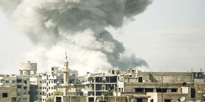  سقوط أحد صواريخ النظام على المباني وعلى المدنيين