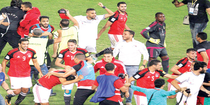  فرحة منتخب مصر بالتأهل للمونديال