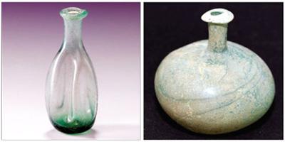 عرض أوانٍ زجاجية فريدة تعود للألف الأول قبل الميلاد 