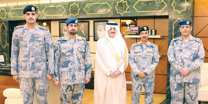  الأمير سعود بن نايف خلال استقباله قائد حرس الحدود