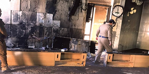  صورة متداولة لحريق في مسجد ببريدة