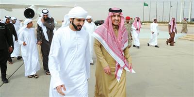 ولي عهد دبي يصل الرياض ويحضرأشواط جائزة الملك عبد العزيز لسباقات الهجن 
