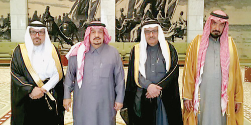  الأمير فيصل بن بندر خلال الاستقبال