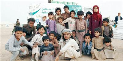 تواصل الدعم السعودي لمخيم النازحين في الجفينة اليمنية 