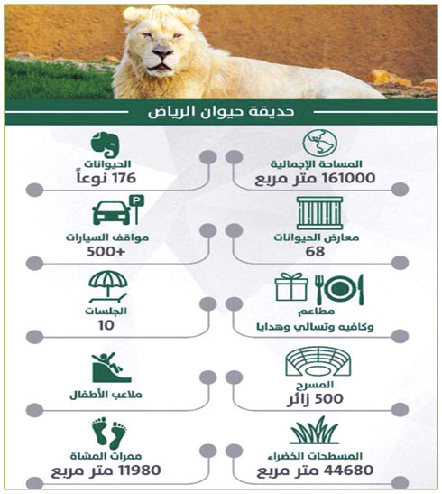 أكثر من 170 نوعًا من الحيوانات في حديقة الرياض 