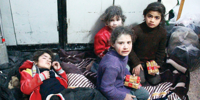   أطفال أبرياء نجوا من الغارات القاتلة على الغوطة