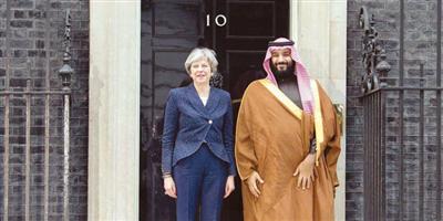 ولي العهد ورئيسة وزراء بريطانيا يتفقان على التصدي للتدخلات الإيرانية 