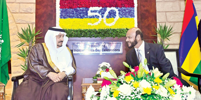  أمير منطقة الرياض يشرف حفل سفارة موريشيوس