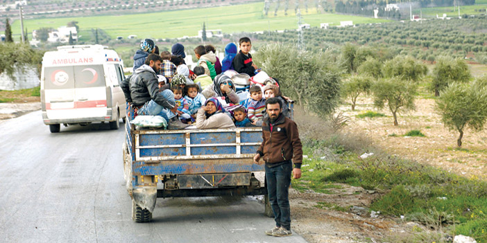  هروب جماعي من بلدة عفرين بشمال سوريا جراء القصف التركي عليها