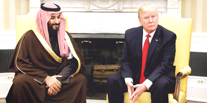  لقاء سابق بين سمو ولي العهد الأمير  محمد بن سلمان والرئيس ترامب