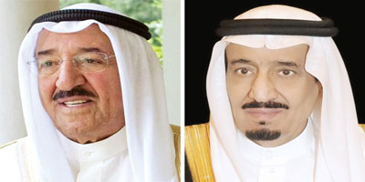 خادم الحرمين تلقى برقيات استنكار من القيادة الكويتية 