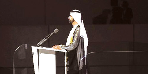  الشيخ محمد بن راشد يلقي كلمته عند افتتاح متحف لوفر أبوظبي