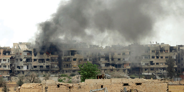  جانب من قصف النظام للقرى السورية